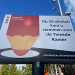 Poster urging Amsterdam residents to vote in the parliamentary election on 29 October 2025