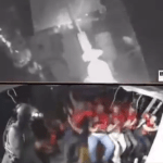 Screenshot: Footage from one of the boats in the Global Sumud Flotilla shows Israeli soldiers boarding while passengers sit with their hands visible, 1 October 2025