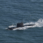 The Russian submarine Novorossiysk.