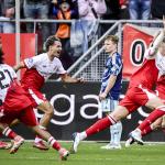 Matisse Didden of FC Utrecht after scoring the opening goal during the Dutch Eredivisie match between FC Utrecht and AFC Ajax at Stadion Galgenwaard on November 9, 2025, in Utrecht, the Netherlands.