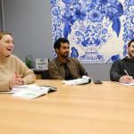 Students taking part in a NedLes beginner’s course in Amsterdam to boost their Dutch language skills. Nov. 2025