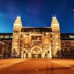 Amsterdam's Rijksmuseum at night