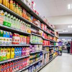 Soft drinks aisle at a supermarket
