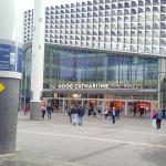People walk in and out of Hoog Catharijne mall in Utrecht.