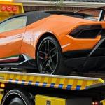 Lamborghini Huracan Cabriolet seized from five men suspected of committing fraud with Goningen earthquake damage subsidies, 18 November 2025