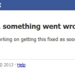 A Facebook error message in 2014