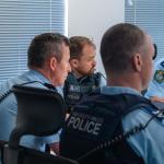 Police representatives in New South Wales discuss the Hanukkah mass shooting on Bondi Beach in Sydney with  Australian PM Anthony Albanese. 15 Dec. 2025