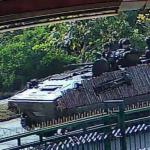 Thai military vehicles near the Cambodia-Thailand border, December 8, 2025.