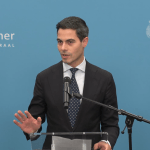 D66 leader Rob Jetten speaking after the publication of the coalition agreement, December 2, 2025.