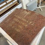 Gravestone left at a thrift store in Aalsmeer, January 2026