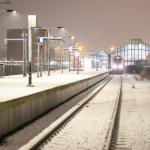 Snow on the tracks at Leeuwarden station, January 28, 2026.