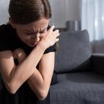 A girl is crying