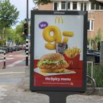 McDonald's billboard, Amsterdam The Netherlands July 10, 2025