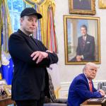 Billionaire Elon Musk with president Donald Trump in the Oval Office, 30 May 2025