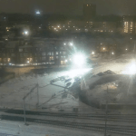 A snowy morning as Groningen train station, 28 January 2026