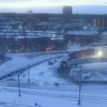 Snow along the railroad and rooftops of Groningen. 10 Jan. 2026