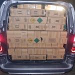 Car filled with laughing gas canisters near the A12 in Veenendaal.