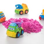 Construction vehicle toys with play sand