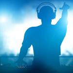 A DJ playing in a club