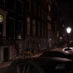 Dark street in Amsterdam