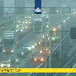A foggy morning rush hour on the A16 in Ridderkerk, 24 February 2026