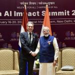 Schoof and Prime Minister Narendra Modi at the AI Summit in India, February 19, 2026.