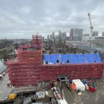 Construction continues at the Binnenhof parliamentary complex in The Hague. 12 Feb. 2026