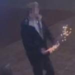 Image of man throwing fireworks at a midwivery clinic in Nijverdal.