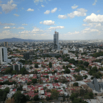 Aerial view in the city of Guadalajara, Mexico