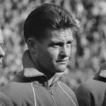 Kees Kuijs on October 2, 1960 during a game for the Dutch national side against Belgium in Deurne,Antwerp.
