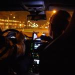 Police officers in their car.