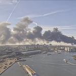 A massive fire at an electric scooter storage facility on electric scooters on Nieuwe Hemweg in Amsterdam-Westpoort. 20 Mar. 2026