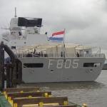 The Zr. Ms. Evertsen Dutch navy ship in Hamburg, Germany, September 9, 2014.