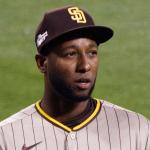 Baseball player Jurickson Profar, originally from Curaçao, playing in left field for the San Diego Padres. 7 Oct. 2022