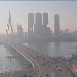 A slightly foggy morning at the Erasmus Bridge in Rotterdam, 23 March 2026