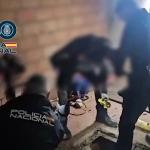 Spanish National Police officers inspect an underground drug-smuggling tunnel in Ceuta, Spain. March 31, 2026