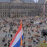 King's Day in full swing at Dam Square in Amsterdam. 27 April 2026