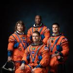  Artemis II crew. Clockwise from left: NASA Astronauts Christina Koch, Victor Glover, Canadian Space Agency Astronaut Jeremy Hansen, NASA Astronaut Reid Wiseman.