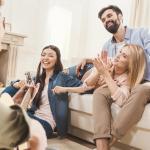 Two couples hanging out.