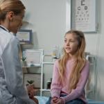 Child at an appointment. 