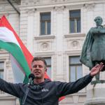 Hungarian politician Peter Magyar leader giving a speech in Pecs, Hungary - 11 April 2025