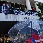 Greenpeace activists storm a meeting by meat processing company JBS, April 30, 2026.