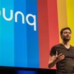 Ali Niknam, the CEO and founder of bunq, during a presentation on the European neobank