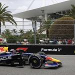 Red Bull Racing's Dutch driver Max Verstappen races during the 2026 Miami Formula One Grand Prix at Miami International Autodrome in Miami Gardens, Florida, on May 3, 2026.