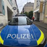 German police car in Baden-Baden, Germany. May 20, 2026.