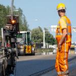 Rijkswaterstaat performing roadworks on a highway
