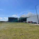Firefighters fighting a blaze at a data center in Almere, May 7, 2026.