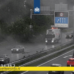 Stormy weather brought down parts of a tree along the side of the A13 motorway, forcing the closure of three lanes near Delft. 29 May 2026