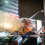 Emergency services at the scene of an explosion and fire on Osdorper Ban in Amsterdam Nieuw-West, 12 June 2026