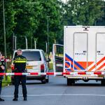 Police investigate the scene at a home on Meerhoven in Meerstad, Groningen, where a married couple was found dead. June 17-18, 2026